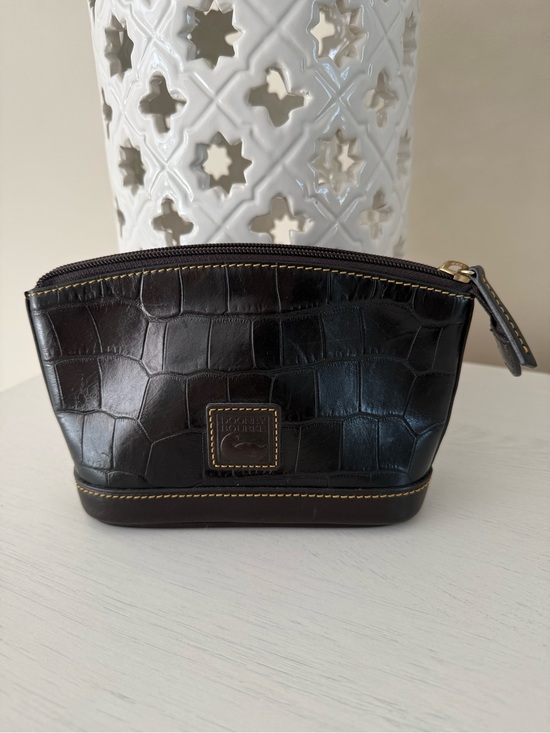 Dooney & Bourke Handbags - Dooney & Bourke Croc Embossed Leather Pouch Bag